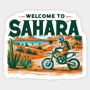 welcome to sahara Sticker